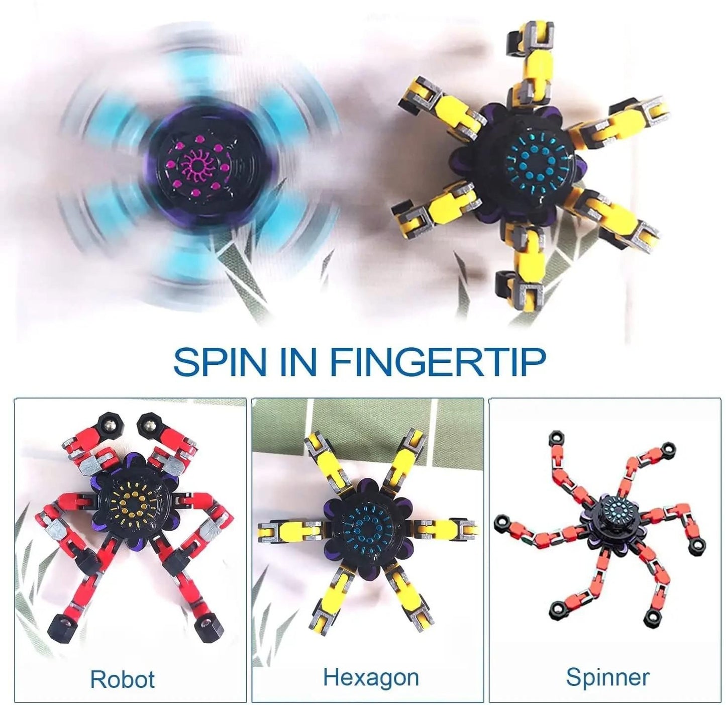 SpinBot Transformer – 2-in-1 Fidget Spinner & Robot!