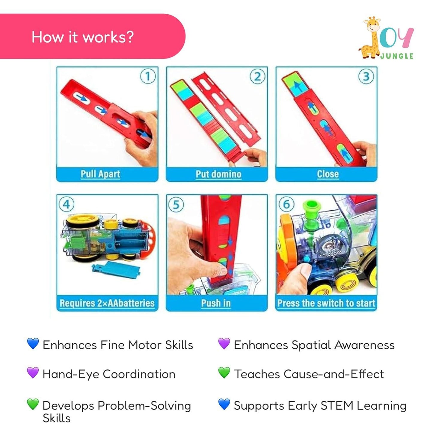 Choo-Choo Domino Express – BPA-Free Train Toy with Sound Effects!"