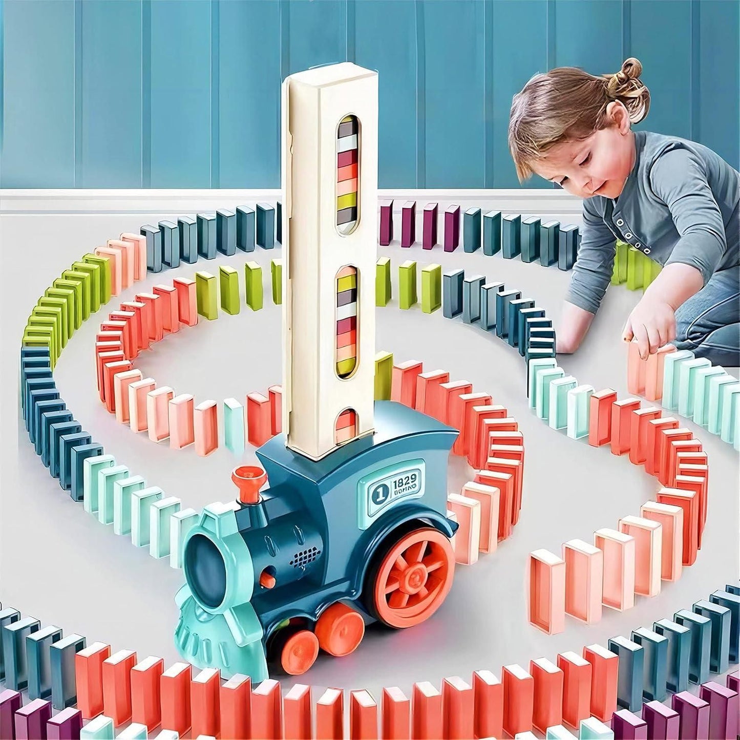 Choo-Choo Domino Express – BPA-Free Train Toy with Sound Effects!"